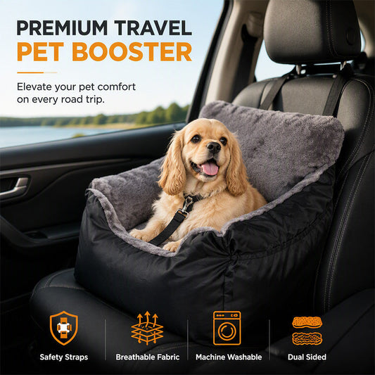 Siège Auto pour Chien & Chat – Panier Rehausseur avec Sangle de Sécurité