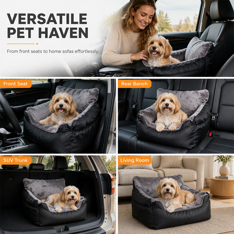 Siège Auto pour Chien & Chat – Panier Rehausseur avec Sangle de Sécurité