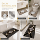 Lot de 4 Tapis de Salle de Bain – Imitation Cachemire Ultra-Doux, Antidérapant