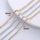 💎 Collier Tennis Zircon AAA Luxe – Cuivre Hypoallergénique, Or ou Argent, 3 ou 4 mm