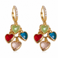 50% de Réduction – Boucles d'Oreilles Pendantes Rétro Cœur en Cristal