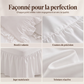 Parure de Lit 4 Pièces à Volants Romantiques – Microfibre Douceur Nuage