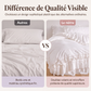Parure de Lit 4 Pièces à Volants Romantiques – Microfibre Douceur Nuage