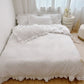 Parure de Lit 4 Pièces à Volants Romantiques – Microfibre Douceur Nuage