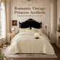 Parure de Lit Princesse à Volants – Coton Lavé Doux, Style Français