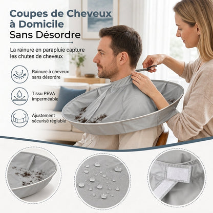 Cape de Coiffure Parapluie – Récupérateur de Cheveux, Pliable & Étanche
