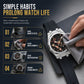 Montre de sport à quartz pour homme avec aiguilles lumineuses et date