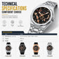 Montre de sport à quartz pour homme avec aiguilles lumineuses et date