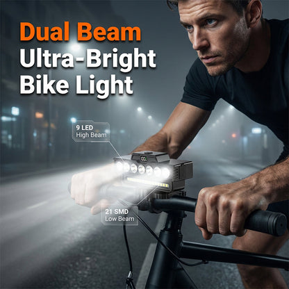 50% de Réduction – Double Éclairage Vélo, 30 LED, 7 Modes