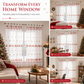 50% de Réduction – Rideau Brodé de Noël en Voile Transparent