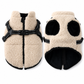 Manteau pour chien d'hiver chaud avec bandes réfléchissantes et harnais, adapté aux chiens de petite et moyenne taille