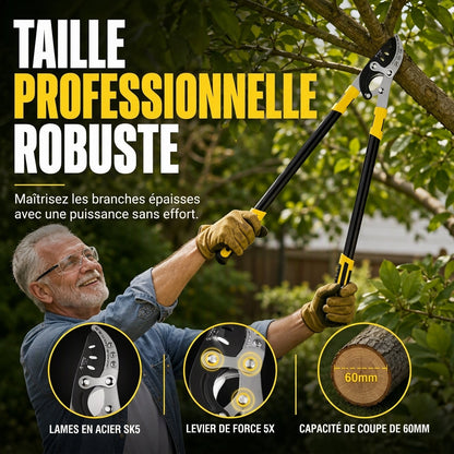 50% de Réduction – Sécateurs à Levier Compound, Acier Trempé