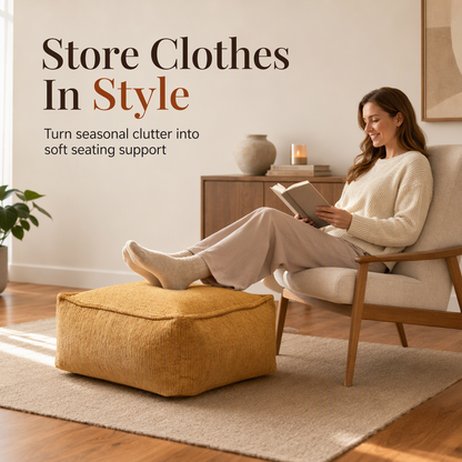 40% de Réduction – Housse de Pouf de Rangement à Garnir Lavable