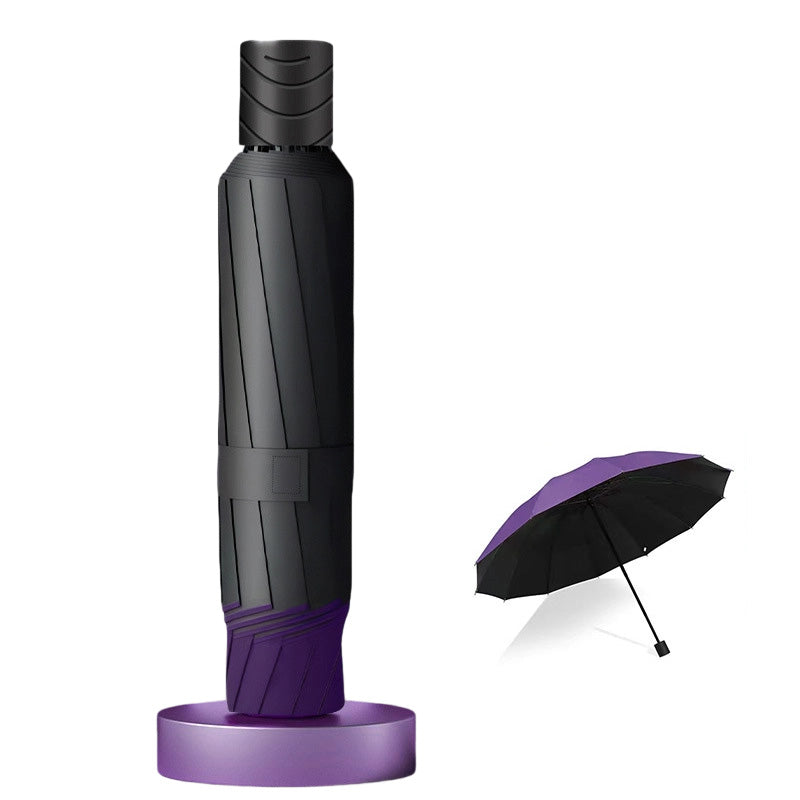 50% de Réduction – Parapluie Pliable Extra-Large 130cm, 12 Baleines Renforcées Coupe-Vent, Anti-UV UPF 50+ et Pliage Inversé