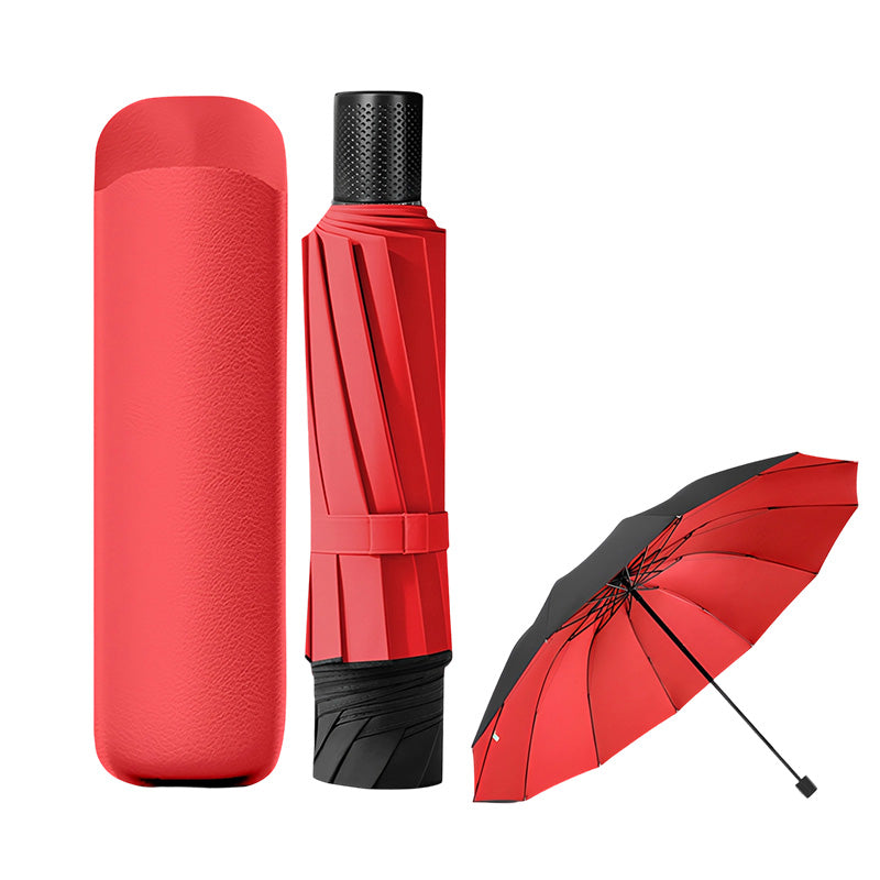 50% de Réduction – Parapluie Pliable Extra-Large 130cm, 12 Baleines Renforcées Coupe-Vent, Anti-UV UPF 50+ et Pliage Inversé