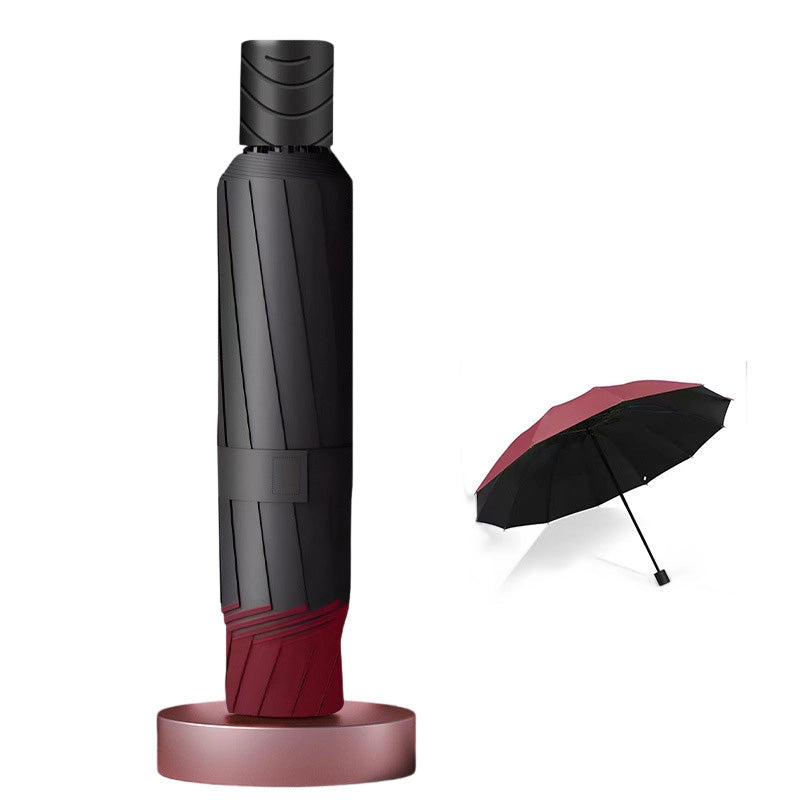 50% de Réduction – Parapluie Pliable Extra-Large 130cm, 12 Baleines Renforcées Coupe-Vent, Anti-UV UPF 50+ et Pliage Inversé