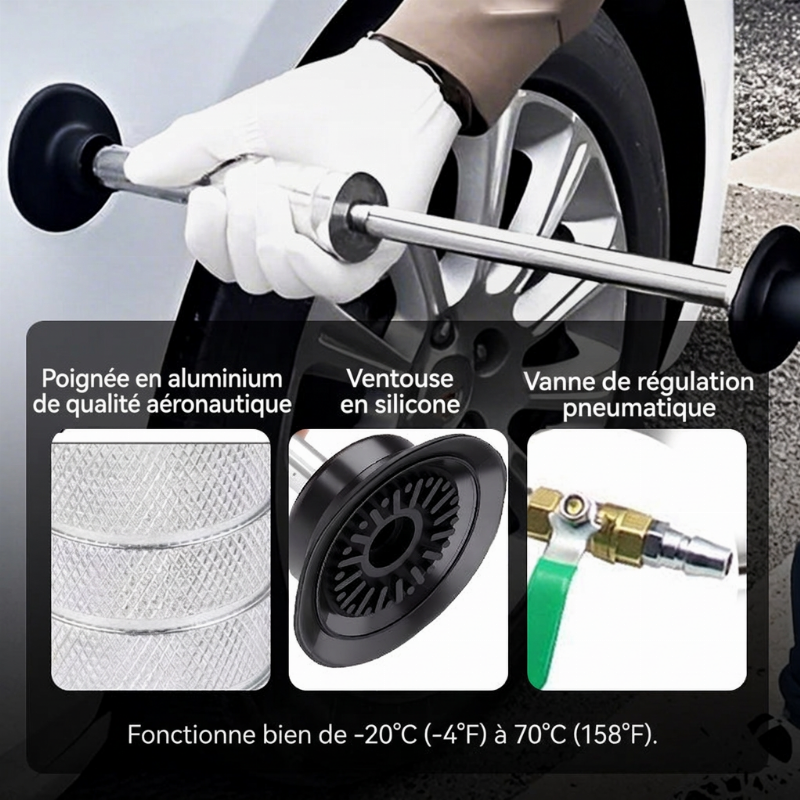 50% de Réduction – Ventouse Débosseleur Carrosserie Voiture, Outil de Tirage et Réparation de Bosses sans Peinture