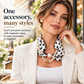 50% de Réduction – Foulard Collier à Perles et Fermoir Magnétique