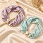 50% de Réduction – Foulard Collier à Perles et Fermoir Magnétique