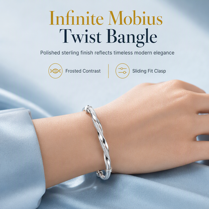 50% de Réduction – Bracelet Jonc Ruban de Möbius Ajustable