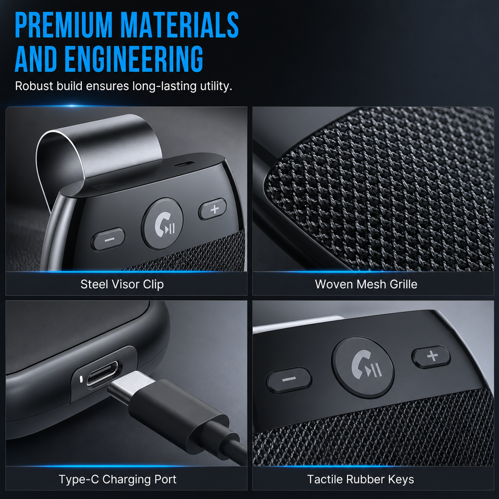 54% de Réduction – Kit Mains-Libres Bluetooth Voiture pour Pare-Soleil et Audio