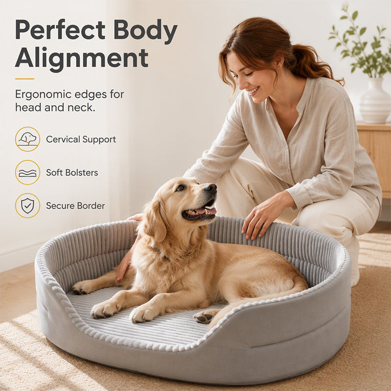 50% de Réduction – Panier Orthopédique Apaisant pour Chien et Chat, Lit Coussin Soulagement Articulaire Haute Densité