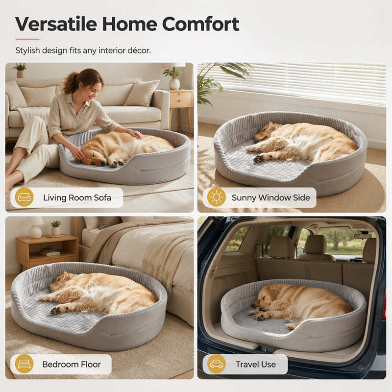 50% de Réduction – Panier Orthopédique Apaisant pour Chien et Chat, Lit Coussin Soulagement Articulaire Haute Densité