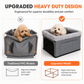 50% de Réduction – Siège Auto pour Chien, Panier de Voyage Voiture Rehausseur avec Armature Métallique et Laisse de Sécurité