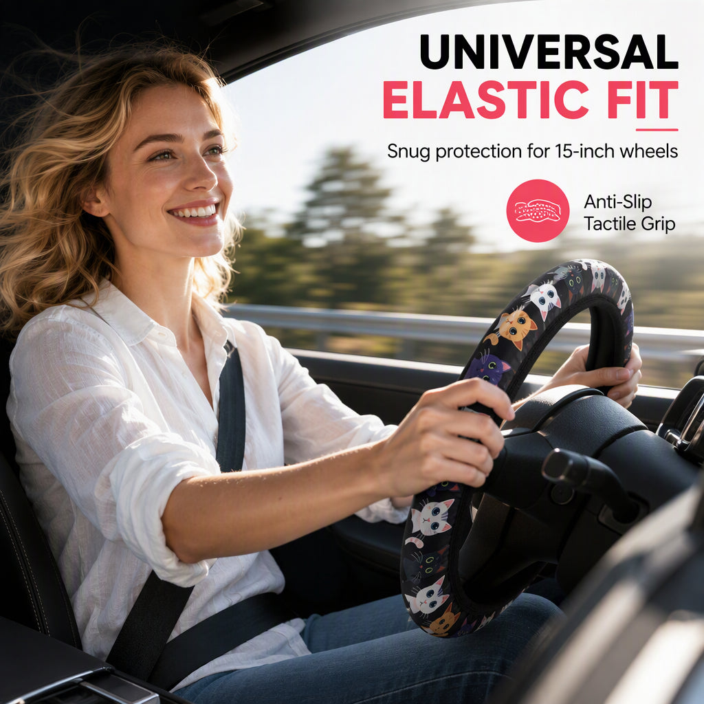50% de Réduction – Couvre-Volant Universel Respirant et Antidérapant Auto 38 cm