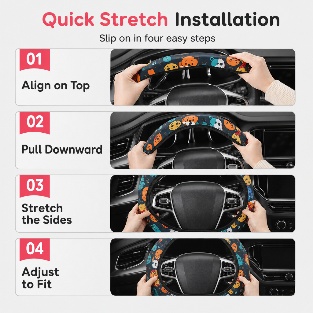 50% de Réduction – Couvre-Volant Universel Respirant et Antidérapant Auto 38 cm