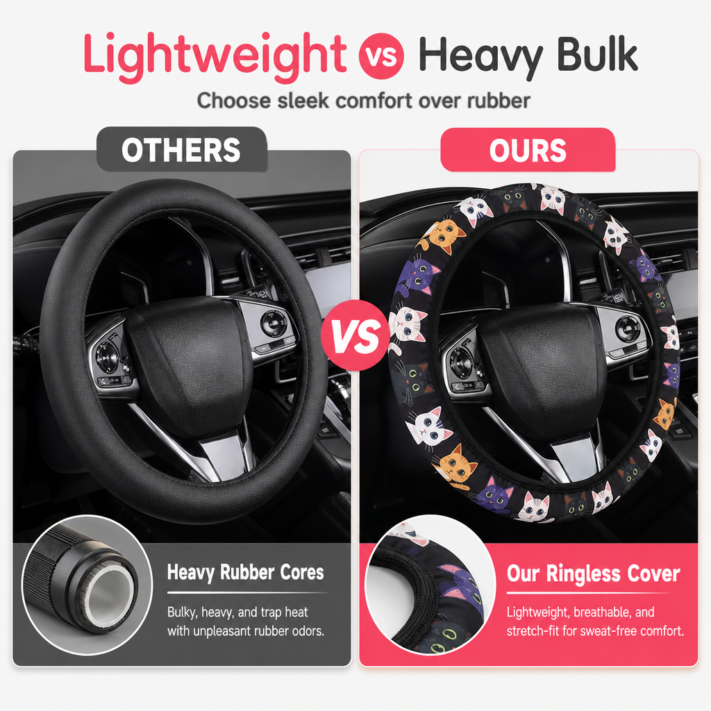 50% de Réduction – Couvre-Volant Universel Respirant et Antidérapant Auto 38 cm