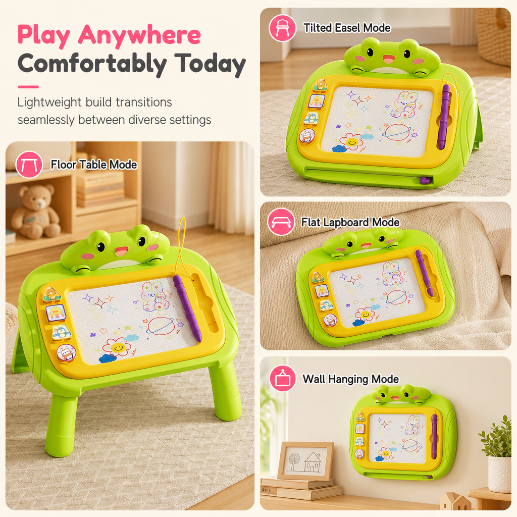 50% de Réduction – Table Ardoise Magique Magnétique Enfant 4-en-1 Écran Couleur
