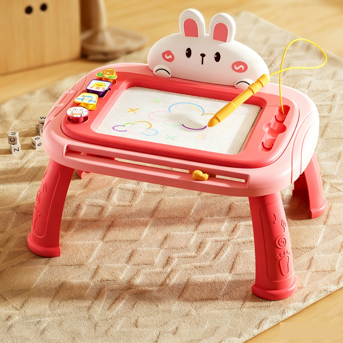 50% de Réduction – Table Ardoise Magique Magnétique Enfant 4-en-1 Écran Couleur