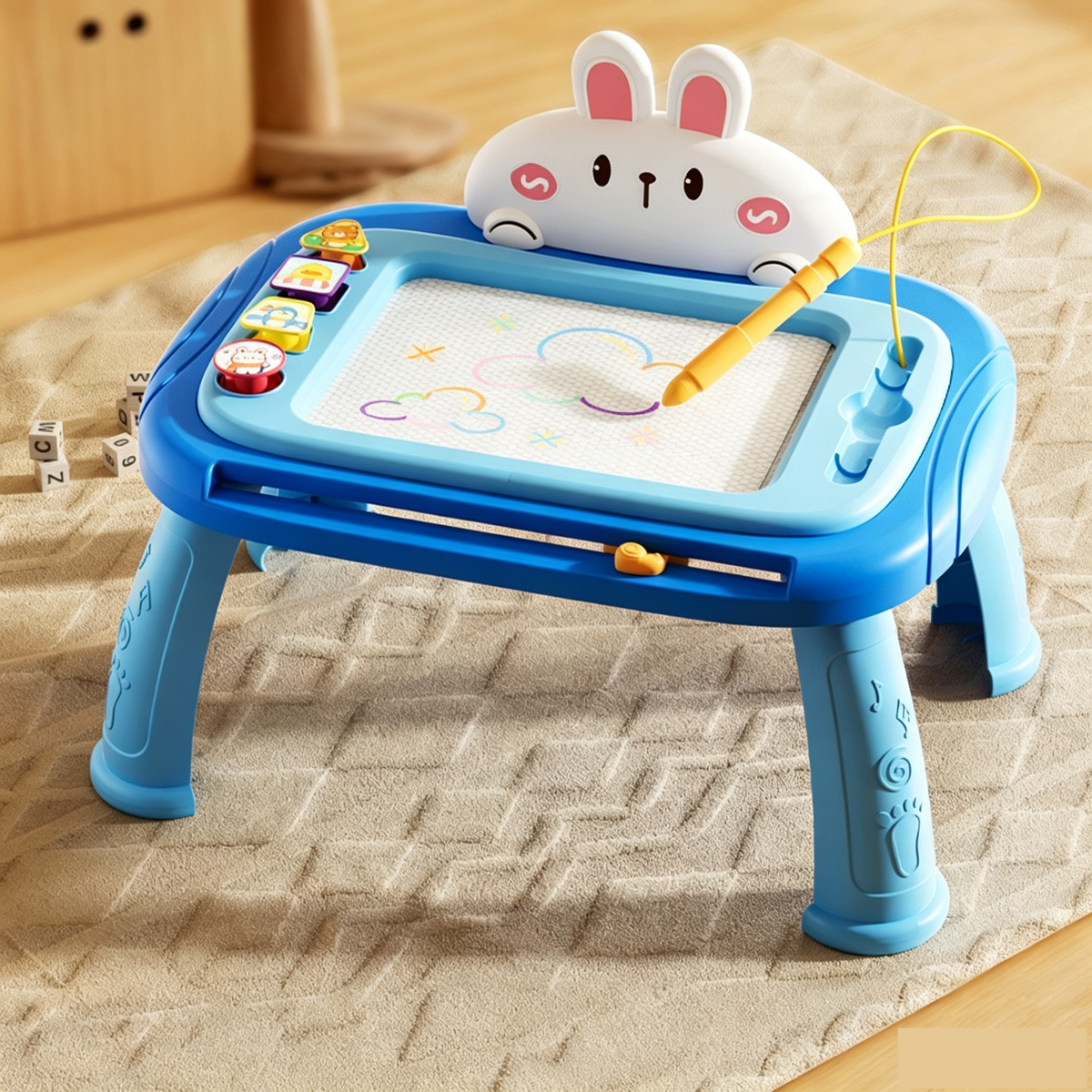 50% de Réduction – Table Ardoise Magique Magnétique Enfant 4-en-1 Écran Couleur
