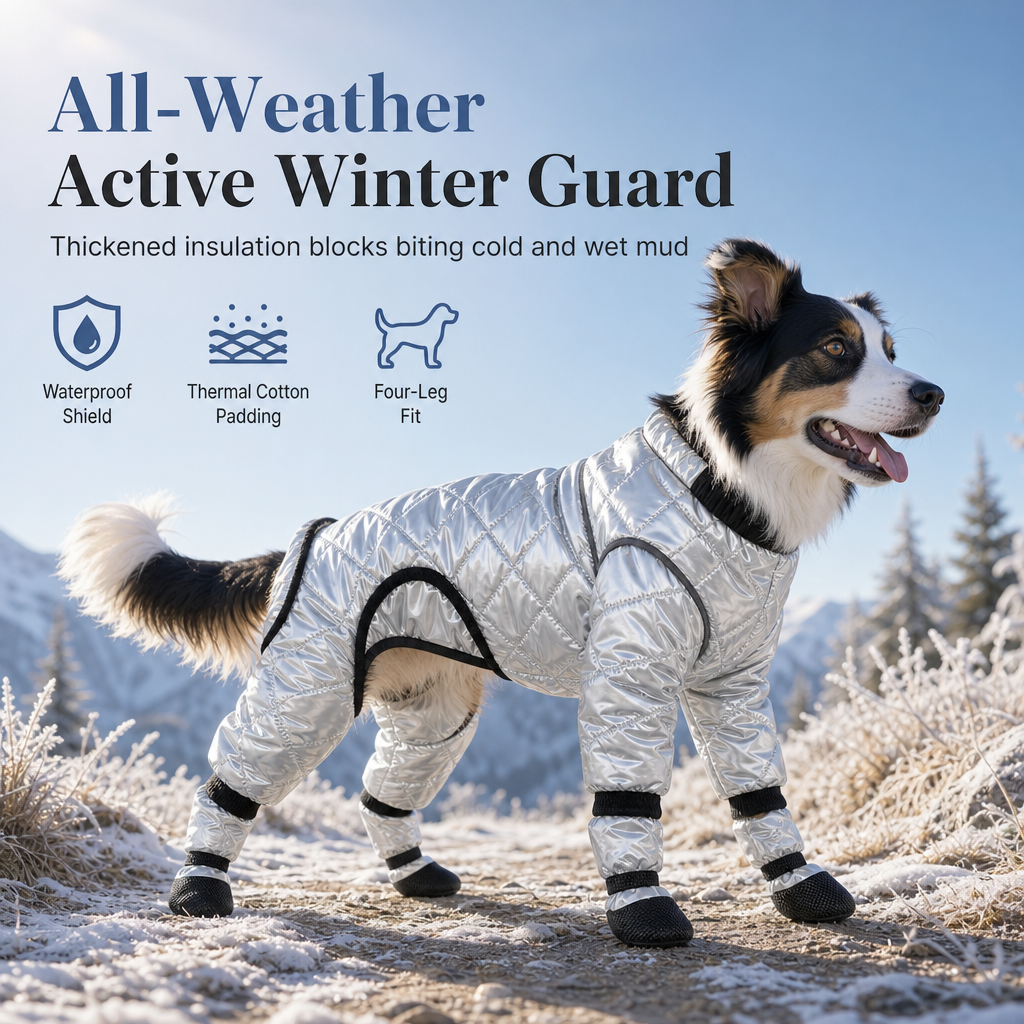 50% de Réduction – Combinaison pour Chien Imperméable et Chaude 4 Pattes