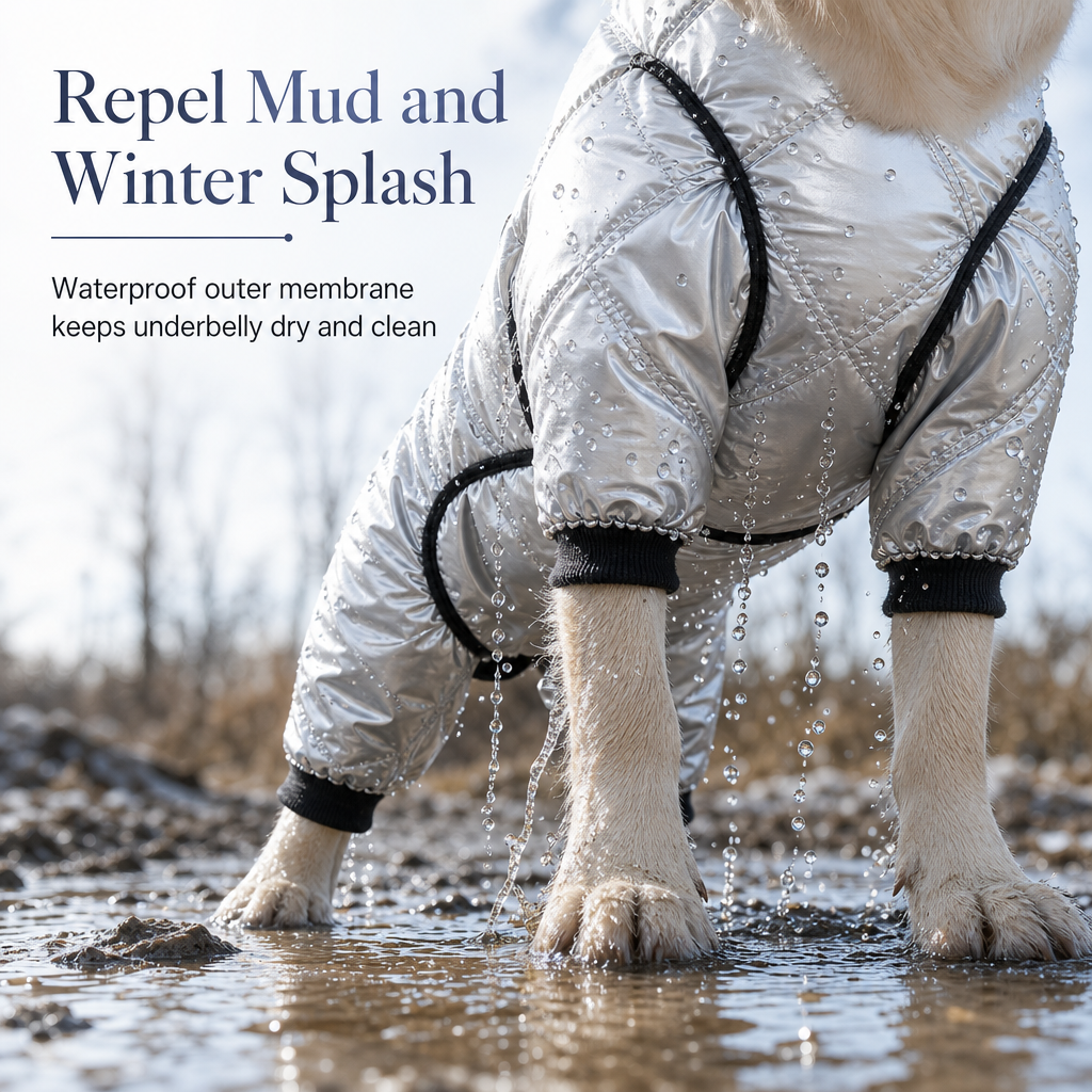 50% de Réduction – Combinaison pour Chien Imperméable et Chaude 4 Pattes