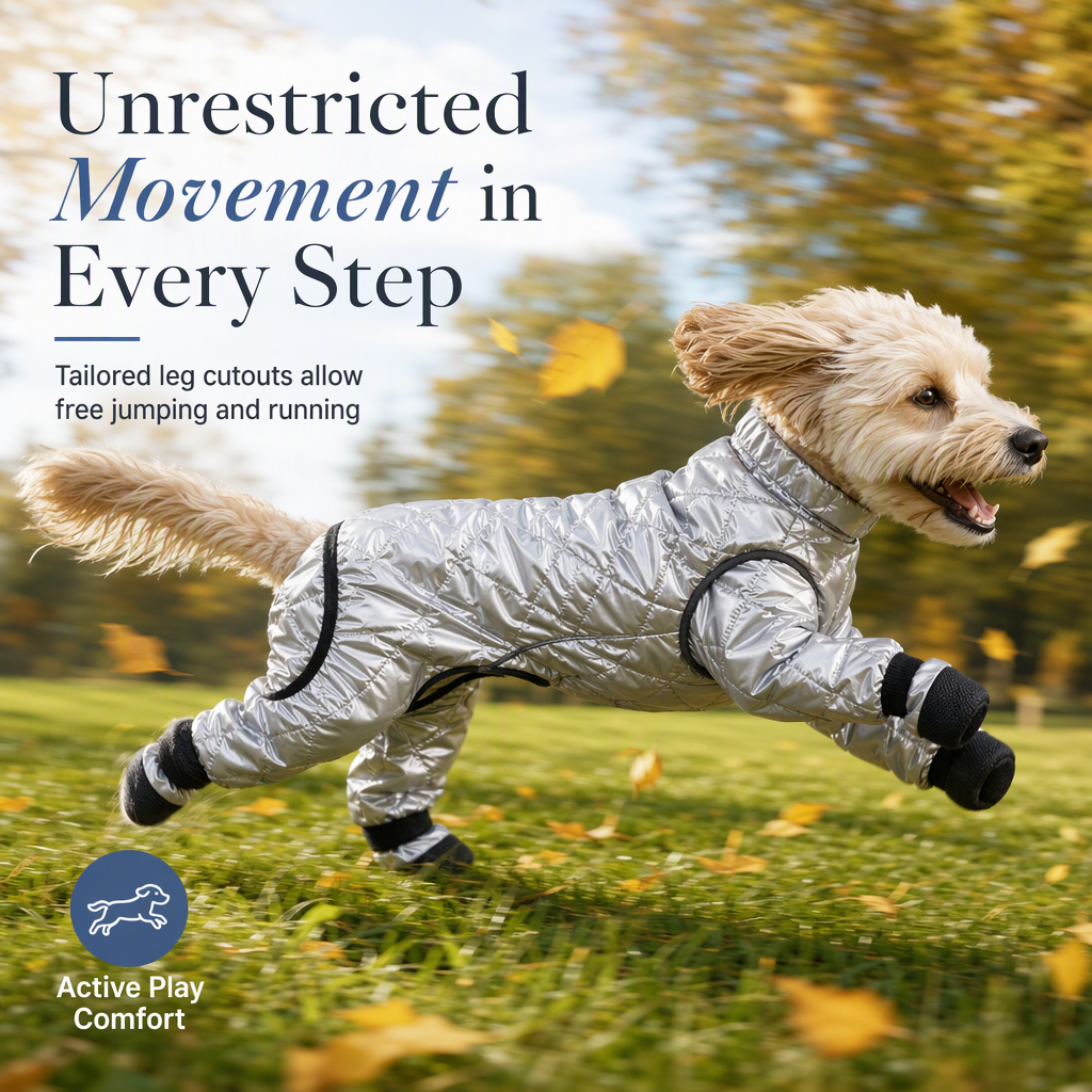 50% de Réduction – Combinaison pour Chien Imperméable et Chaude 4 Pattes
