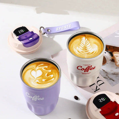 50% de Réduction – Tasse Thermique Intelligente Affichage Température, Mug Isotherme Café et Thé Inox 316 pour Bureau et Voyage