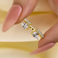 50% de Réduction – Bague Goutte d'Eau Ajustable Ouverte Strass Scintillant