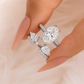 50% de Réduction – Bague Goutte d'Eau Ajustable Ouverte Strass Scintillant