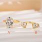 50% de Réduction – Bague Goutte d'Eau Ajustable Ouverte Strass Scintillant