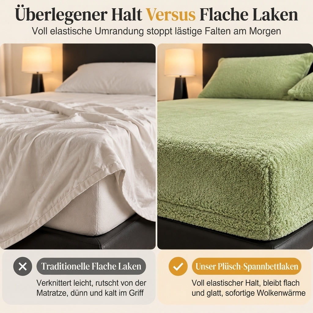50% de Réduction – Drap-Housse Chaud en Peluche Épaisse, Protège-Matelas d'Hiver