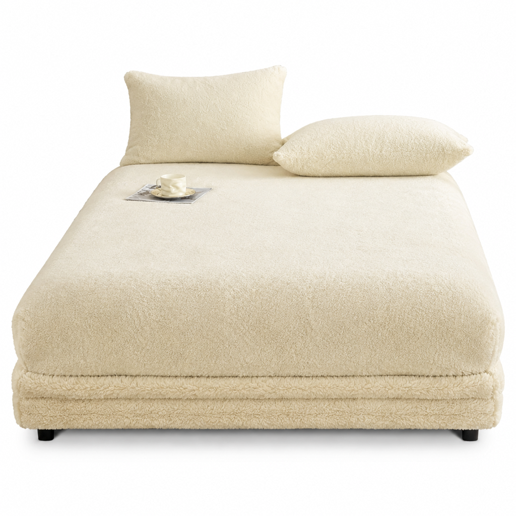 50% de Réduction – Drap-Housse Chaud en Peluche Épaisse, Protège-Matelas d'Hiver