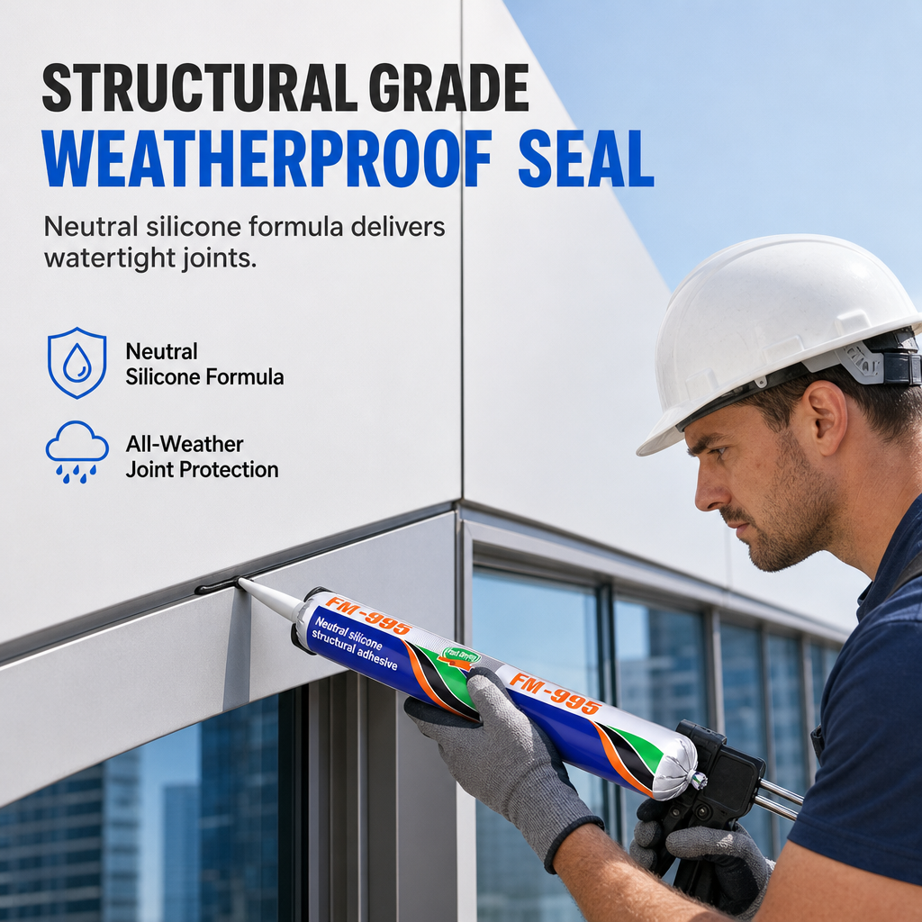 📢 40% de Réduction – Mastic Silicone Structurel 8800 Étanche et Résistant aux Intempéries pour Véranda Façade et Joints