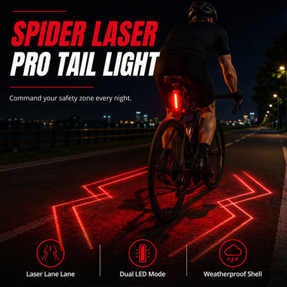40% de Réduction – Feu Arrière Vélo Rechargeable USB Étanche IPX5 avec Signal Laser, Lumière de Sécurité pour Cyclisme Nocturne