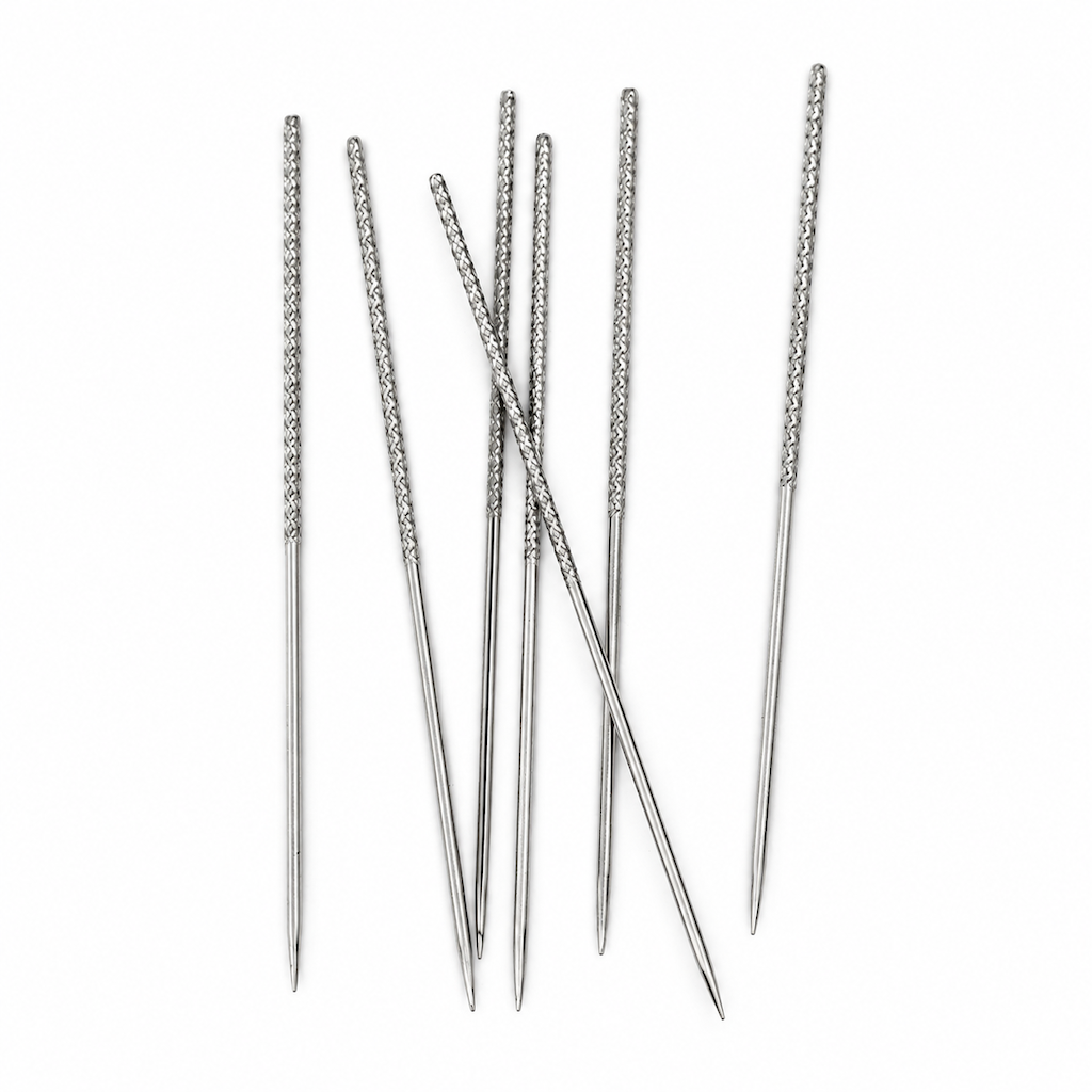 📢 50% de Réduction – Lot de 25 Aiguilles Réparatrices d'Accrocs pour Tricot et Vêtement, Tige Moletée en Acier Carbone