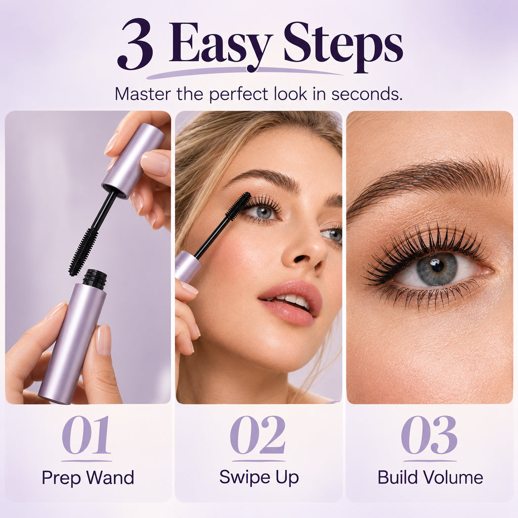 Mascara waterproof allongeant et volumateur à tenue longue durée