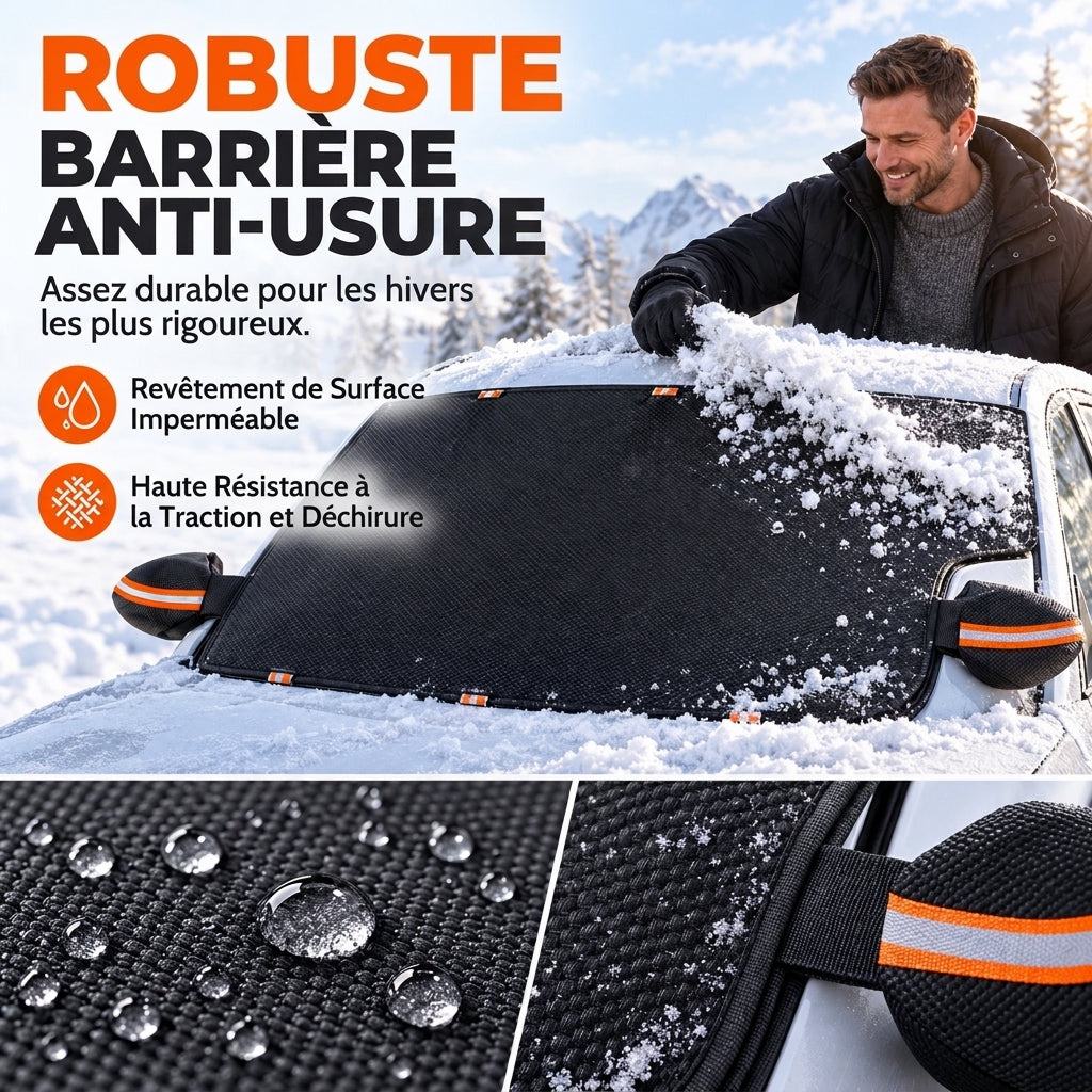 📢 50% de Réduction – Housse de Pare-Brise Voiture 4 Saisons Épaissie, Anti-Givre Magnétique Protection UV et Rétroviseurs