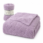 📢 50% de Réduction – Plaid Jacquard Double Face Doux et Moelleux à Motifs Cœurs, Couverture Polaire Chaude pour Canapé et Lit