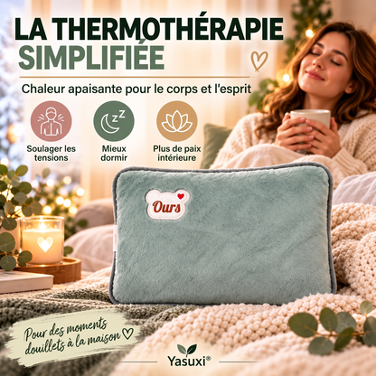 📢 45% de Réduction – Bouillotte Électrique Rechargeable avec Housse Douce, Chauffage Rapide et Arrêt Automatique